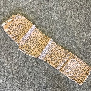 Leopard Print straight legged pants